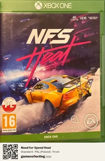 Need for Speed Heat Xbox One, Poland box front