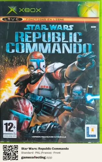 Star Wars: Republic Commando Xbox, France box front
