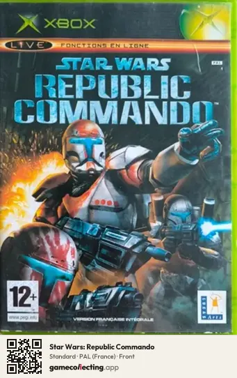 Star Wars: Republic Commando Xbox, France box front