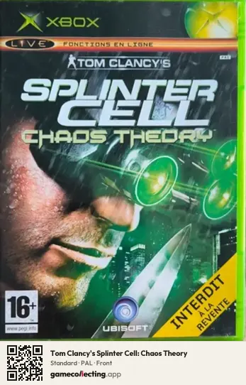Tom Clancy's Splinter Cell: Chaos Theory Xbox, PAL box front