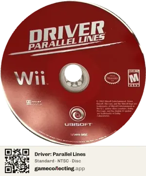 Driver: Parallel Lines Nintendo Wii, NTSC disc