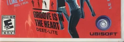 Just Dance, the ESRB box on its front