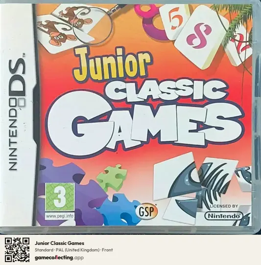 Junior Classic Games Nintendo DS, United Kingdom box front