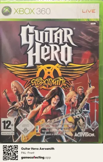 Guitar Hero: Aerosmith Xbox 360, PAL box front