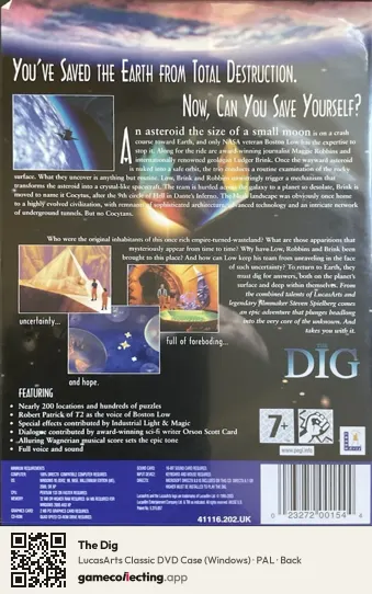 The Dig Computer, PAL box back