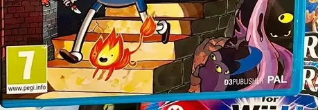 Adventure Time: Explore the Dungeon Because I Don't Know!, the PEGI square on its front