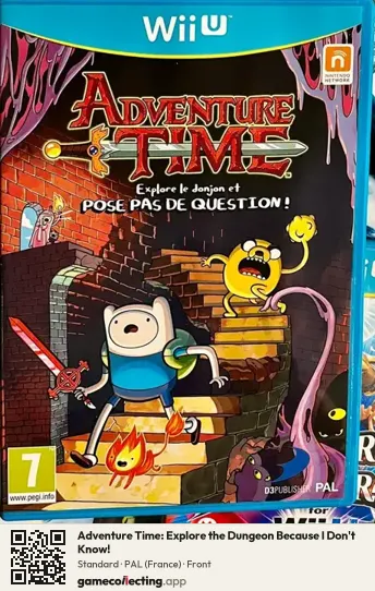 Adventure Time: Explore the Dungeon Because I Don't Know! Nintendo Wii U, France box front