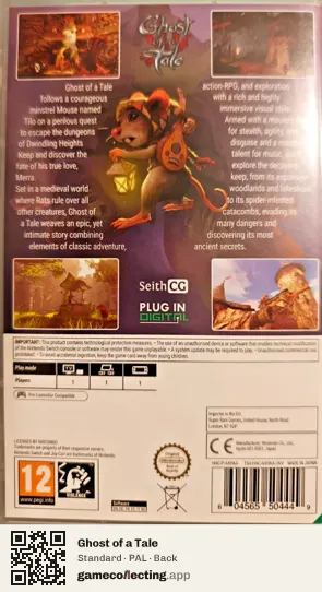 Ghost of a Tale Nintendo Switch, PAL box back