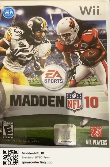 Madden NFL 10 Nintendo Wii, NTSC box front