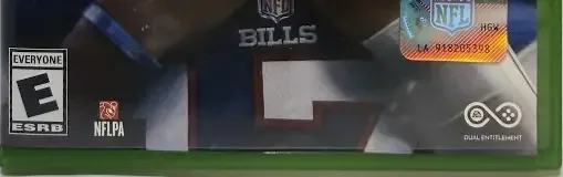 Madden NFL 24, the ESRB box on its front