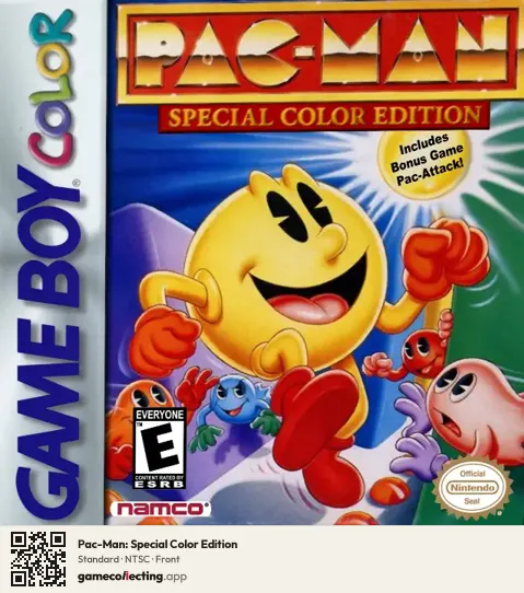 Pac-Man: Special Color Edition Game Boy Color, NTSC box front