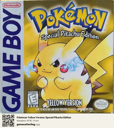 Pokémon Yellow Version: Special Pikachu Edition Game Boy, NTSC box front