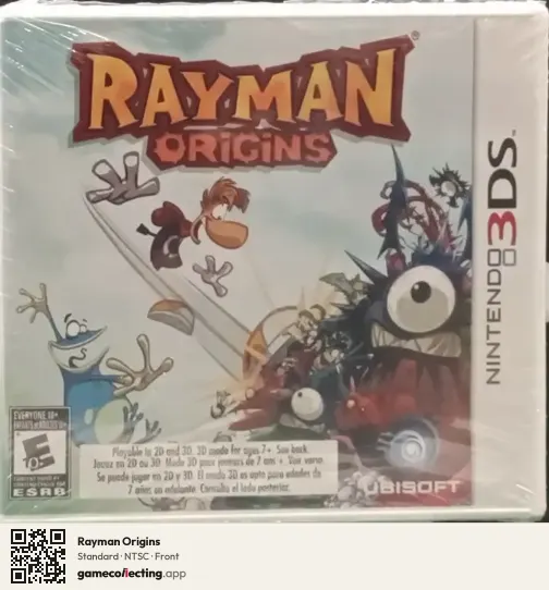 Rayman Origins Nintendo 3DS, NTSC box front