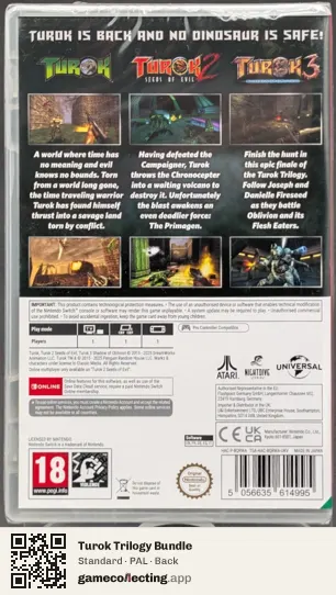 Turok Trilogy Bundle Nintendo Switch, PAL box back