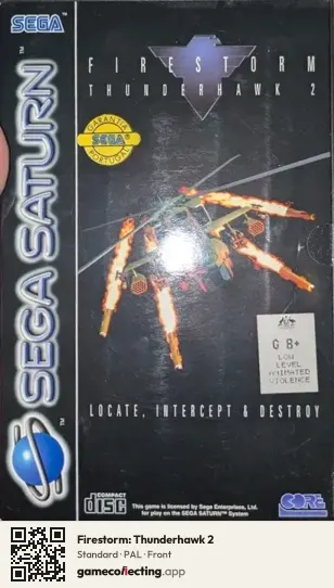 Firestorm: Thunderhawk 2 Sega Saturn, PAL box front