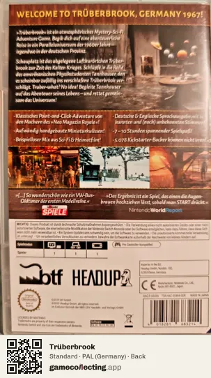 Trüberbrook Nintendo Switch, Germany box back
