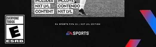 FIFA 21, the ESRB box on its front