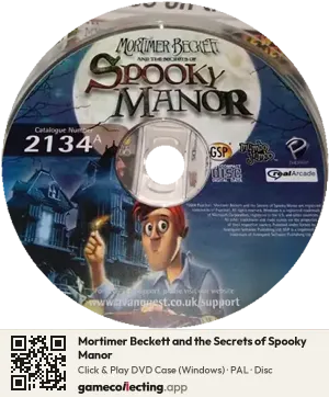 Mortimer Beckett and the Secrets of Spooky Manor Computer, PAL disc