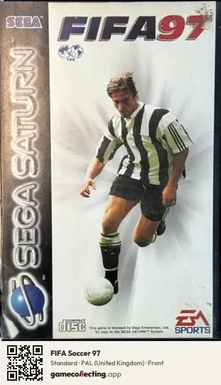 FIFA Soccer 97 Sega Saturn, United Kingdom box front
