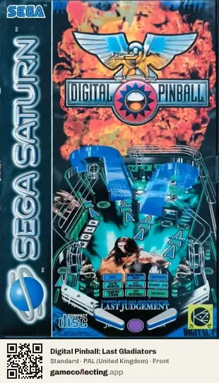 Digital Pinball: Last Gladiators Sega Saturn, United Kingdom box front