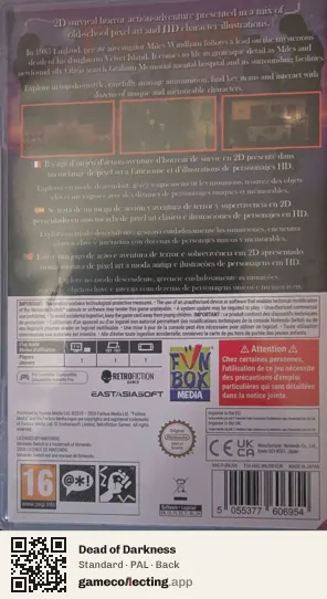 Dead of Darkness Nintendo Switch, PAL box back
