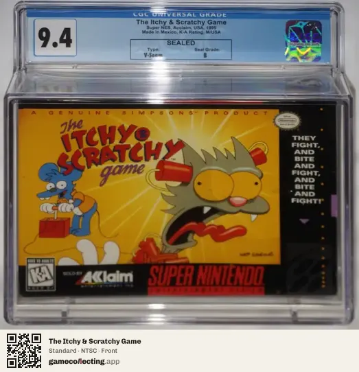 The Itchy & Scratchy Game Super Nintendo Entertainment System, NTSC box front