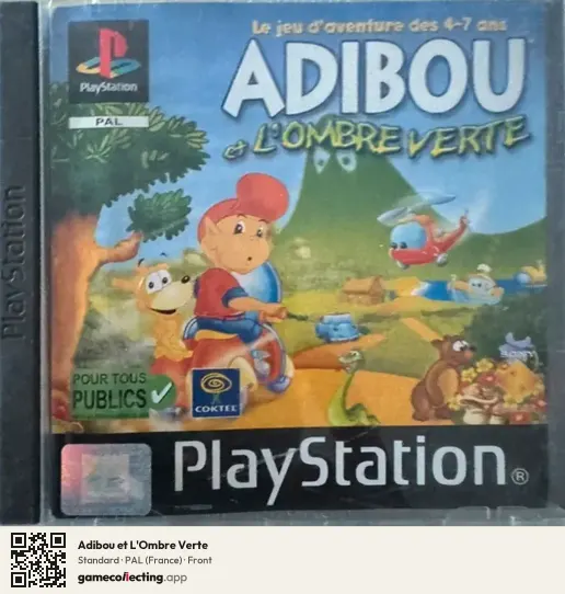 Adibou et L'Ombre Verte PlayStation, France box front