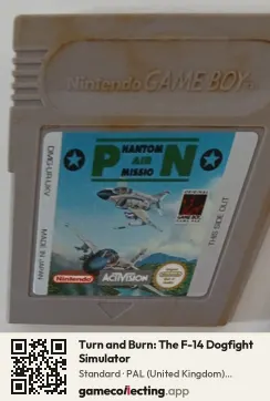 Turn and Burn: The F-14 Dogfight Simulator Game Boy, PAL cartridge label