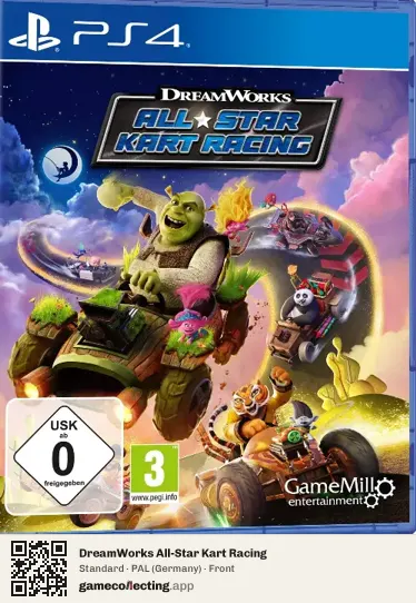 DreamWorks All-Star Kart Racing PlayStation 4, Germany box front