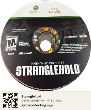 Stranglehold Xbox 360, NTSC disc