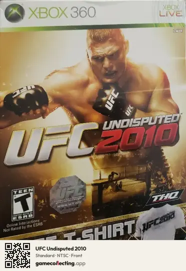 UFC Undisputed 2010 Xbox 360, NTSC box front