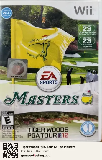 Tiger Woods PGA Tour 12: The Masters Nintendo Wii, NTSC box front