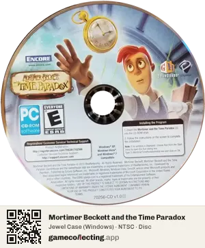 Mortimer Beckett and the Time Paradox Computer, NTSC disc