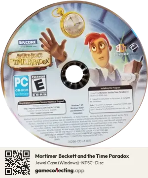 Mortimer Beckett and the Time Paradox Computer, NTSC disc