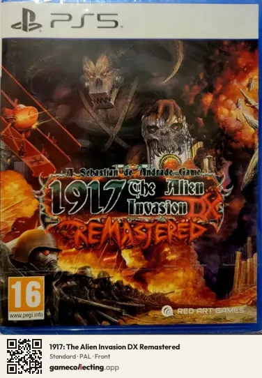 1917: The Alien Invasion DX Remastered PlayStation 5, PAL box front