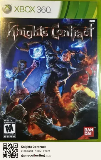 Knights Contract Xbox 360, NTSC box front