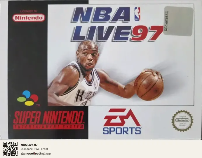 NBA Live 97 Super Nintendo Entertainment System, PAL box front