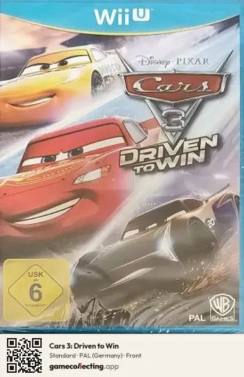 Cars 3: Driven to Win Nintendo Wii U, Germany box front