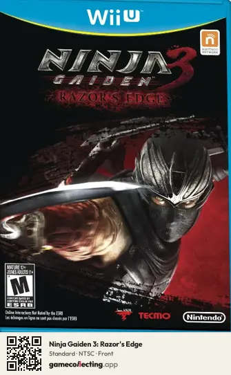 Ninja Gaiden 3: Razor's Edge Nintendo Wii U, NTSC box front