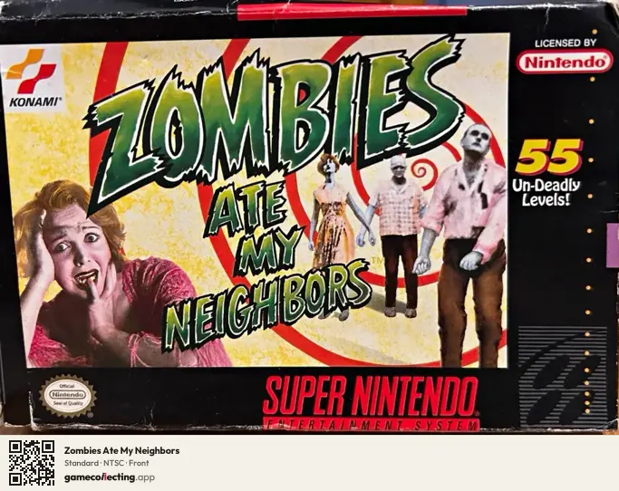 Zombies Ate My Neighbors Super Nintendo Entertainment System, NTSC box front