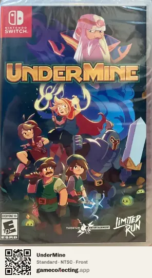 UnderMine Nintendo Switch, NTSC box front