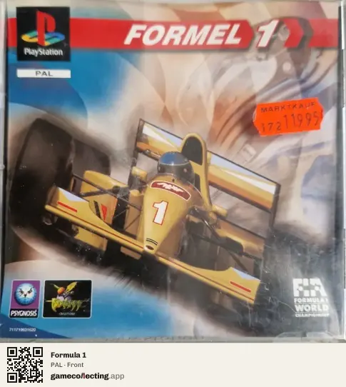 Formula 1 PlayStation, PAL box front
