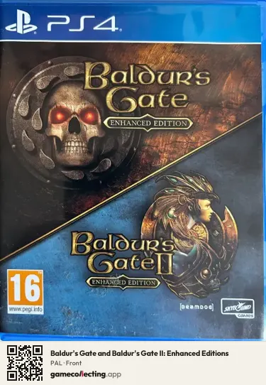 Baldur's Gate and Baldur's Gate II: Enhanced Editions PlayStation 4, PAL box front