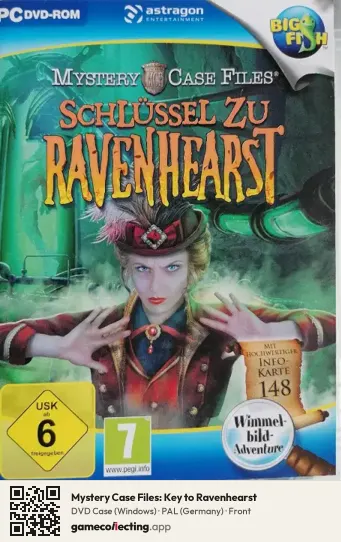 Mystery Case Files: Key to Ravenhearst Computer, Germany box front