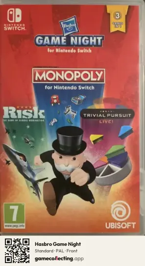 Hasbro Game Night Nintendo Switch, PAL box front