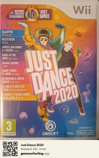 Just Dance 2020 Nintendo Wii, PAL box front
