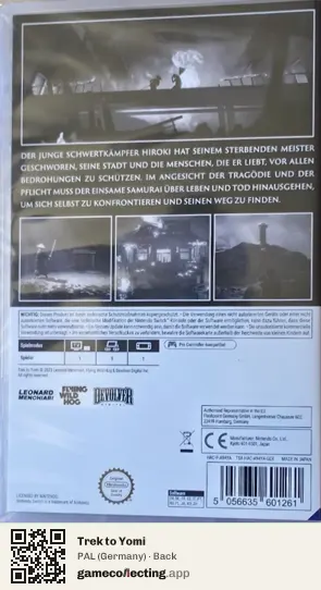 Trek to Yomi Nintendo Switch, Germany box back