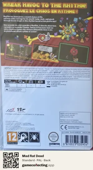 Mad Rat Dead Nintendo Switch, PAL box back