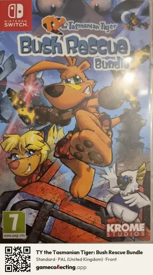 TY the Tasmanian Tiger: Bush Rescue Bundle Nintendo Switch, United Kingdom box front
