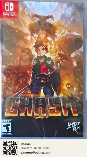 Chasm Nintendo Switch, NTSC box front